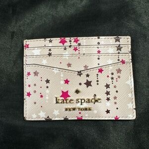 Kate Spade Staci Twinkle Stars Cardholder Pink Glitter
